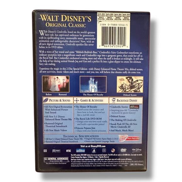 Walt Disney's Cinderella Platinum Edition DVD - Picture 2 of 4